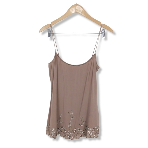 Elie Tahari Silk Embelished Cami Size Small - Picture 8 of 11